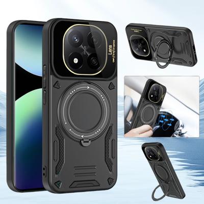 Pouzdro pro Xiaomi Redmi Note 14 Pro Plus 5G Pouzdro s magnetickým kroužkem do auta pro Redmi Note14 Pro + Plus 5G Pancéřovaný zadní kryt