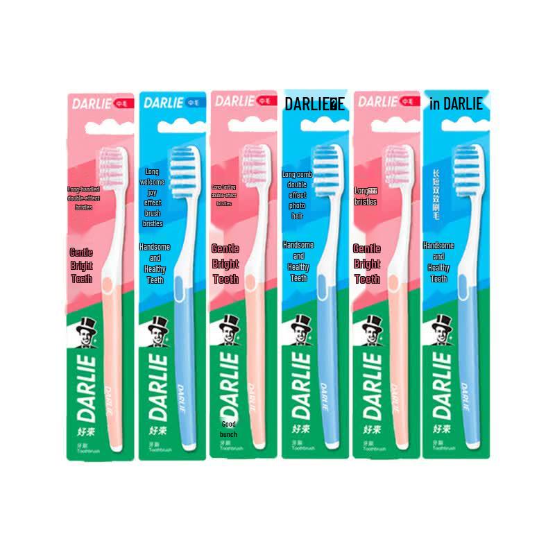 Darlie Adult Medium Bristle Toothbrush 6-Pack