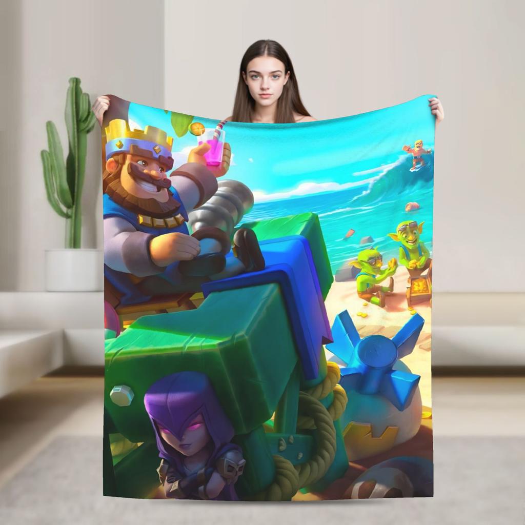Clash Royale Spieldecke Flanell Tolle Atmungsaktive Decke für Bettüberwurf Herbst/Winter