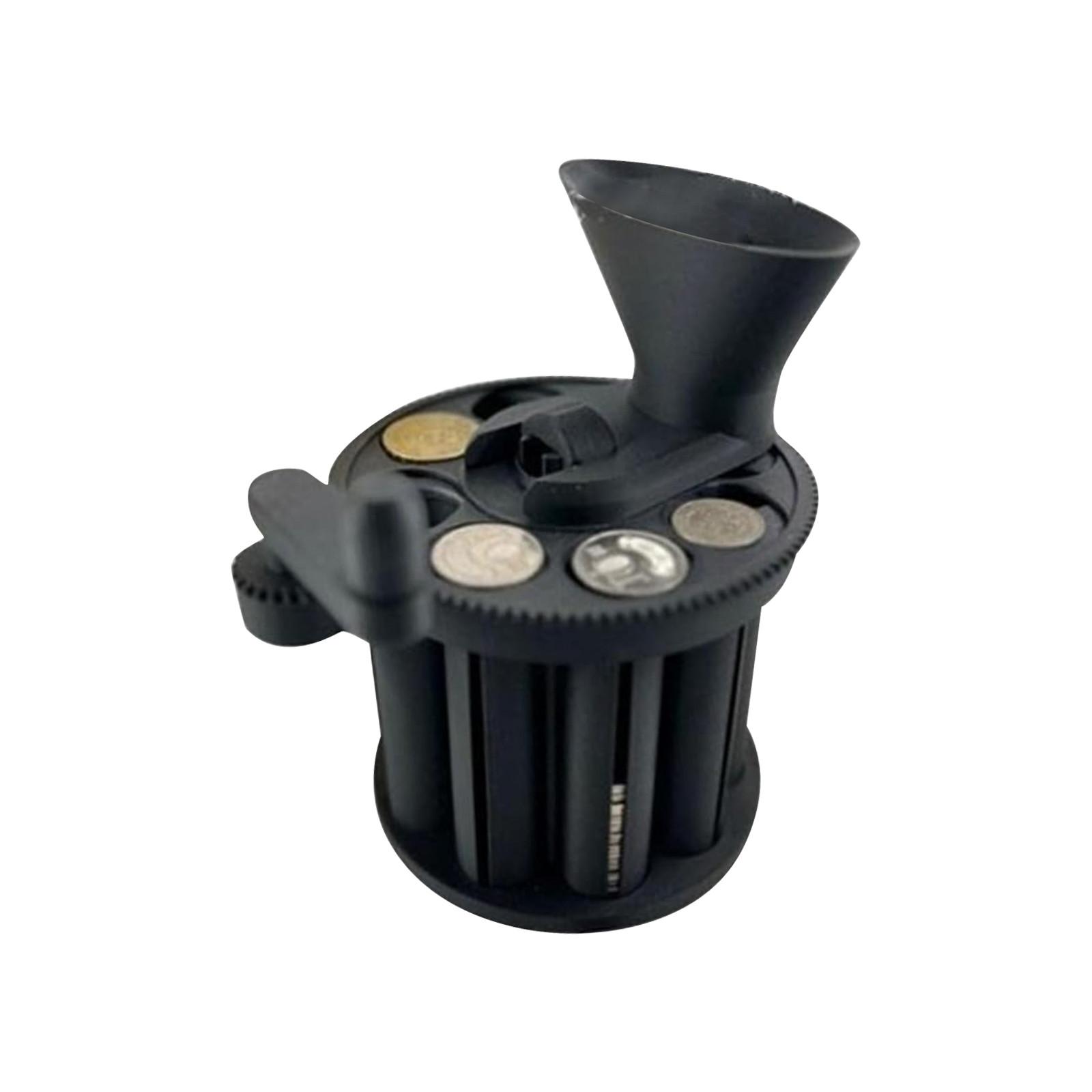 

Сортировщик монет - Ручной сортировщик монет - Ручной сортировщик сдачи с ручным приводом и видимой трубкой для хранения One Size чёрный