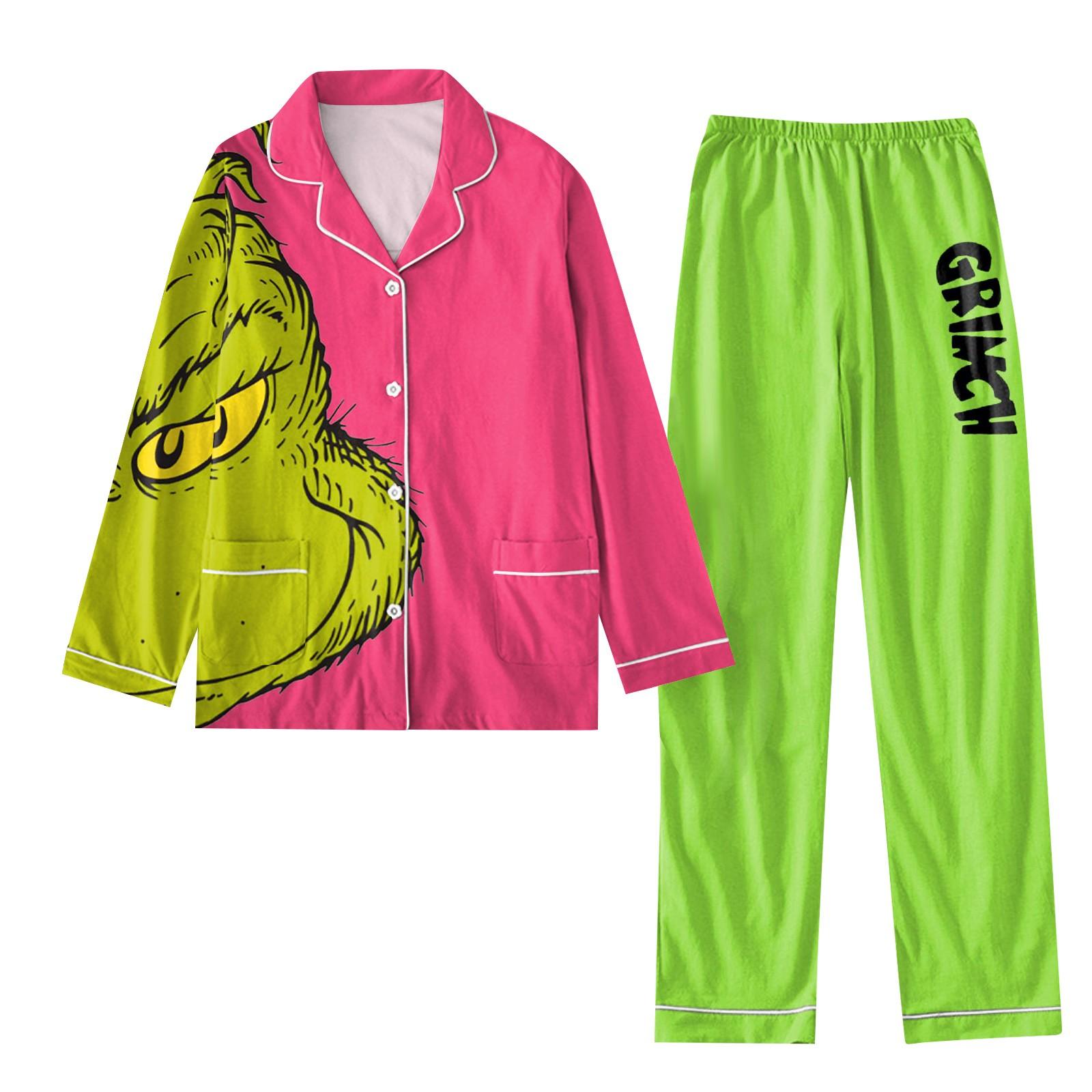 

Women s 2 Piece Printed Suit Long Sleeve Button Up Top Wide Leg Pants Suit Set Pajamas Home Casual Suit XXXL