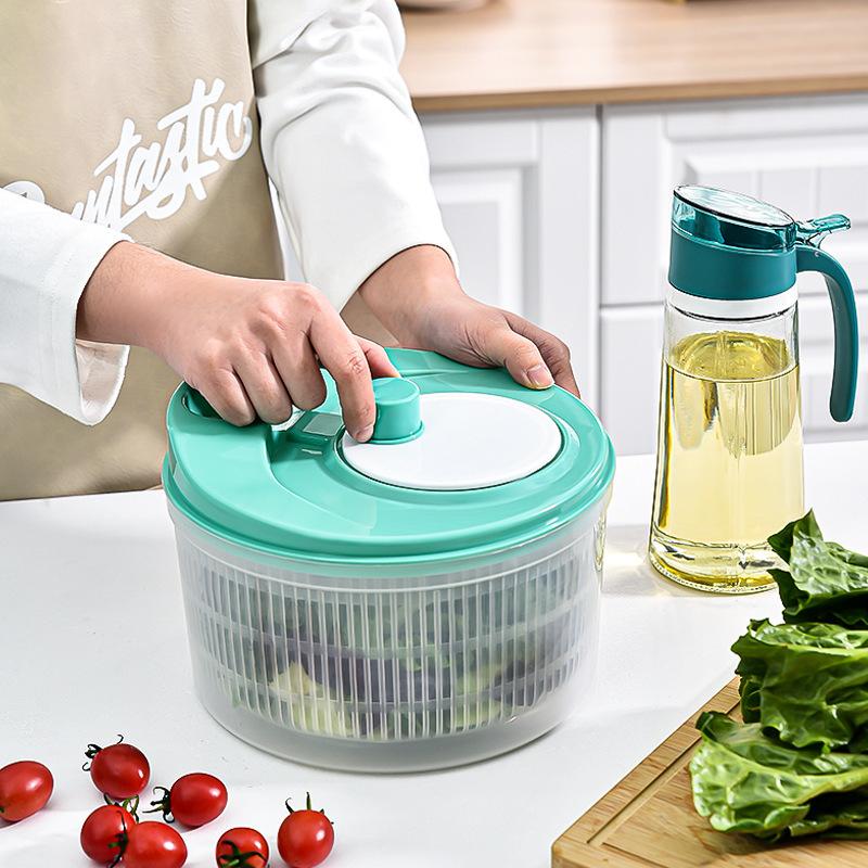 Dehydrator do warzyw Domowa sałatka Duże gadżety kuchenne Kosz do odsączania Ręczny dehydrator do suszenia zieleni