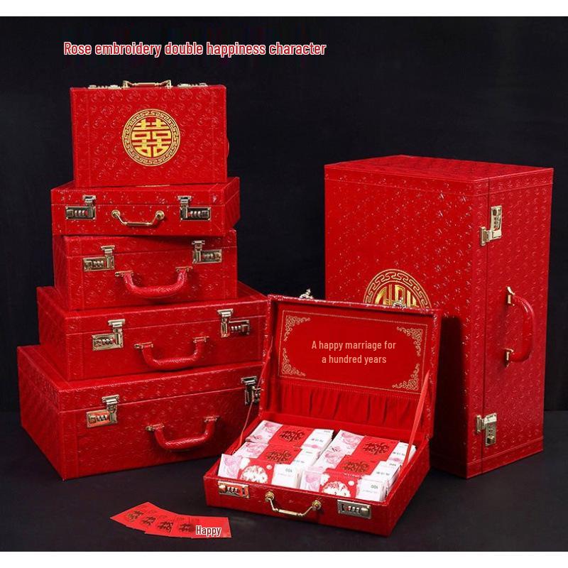 Red Bride's Dowry Box for Wedding and Engagement Gifts