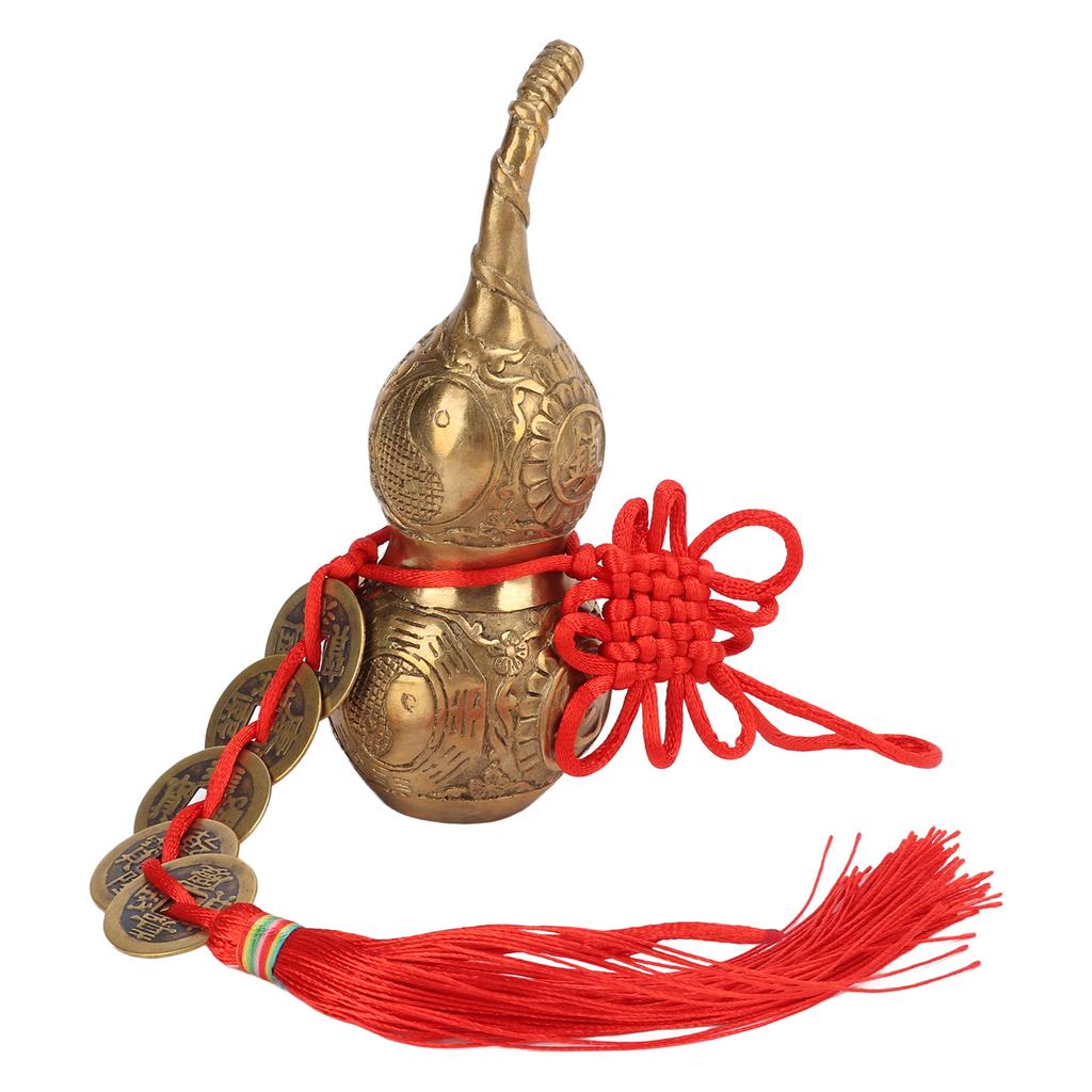 Brass Gourd Fine Workmanship Small Volume Brass Material Multifunction Gourd Sculpture