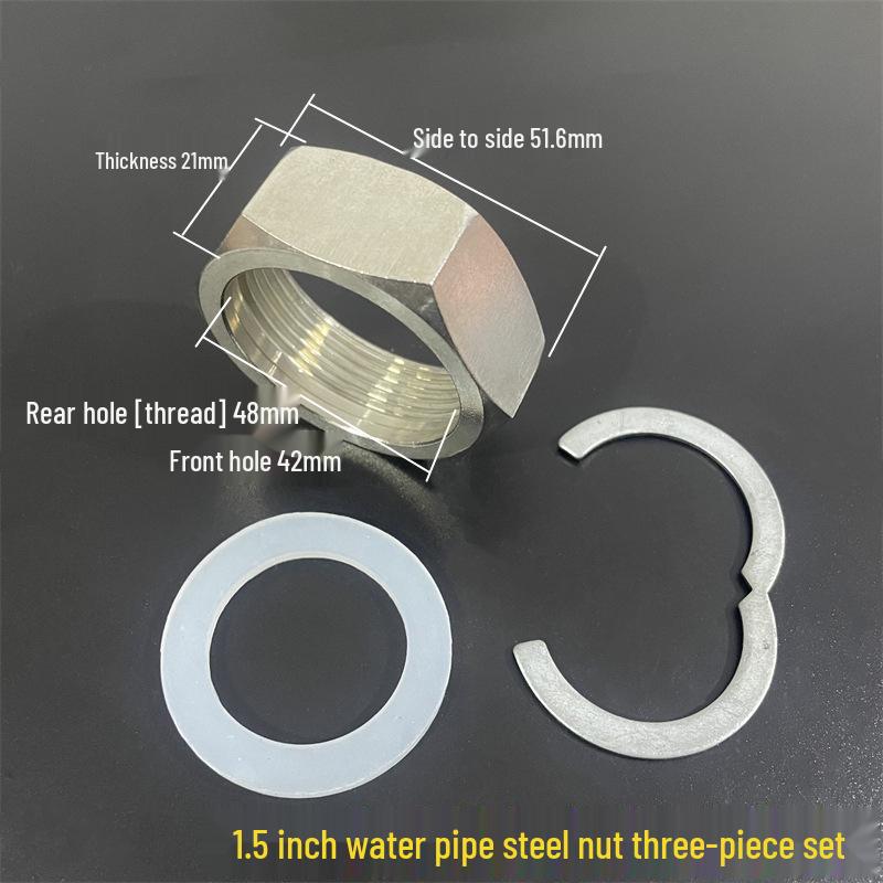 Stainless Steel Corrugated Pipe Nut: 4 Points, 6 Points, 1-Inch Water Heater Hose Connector