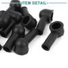 ACROPIX 10 Pcs Terminal Insulated Protective Cover Boot Sleeve Angled 12x8mm Black