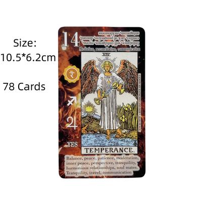 Tarot With Keywords Deck Cards Game Meaning Study Tarot For Beginners Fate Visions Divination Edition Oracke Playing Board Deck
