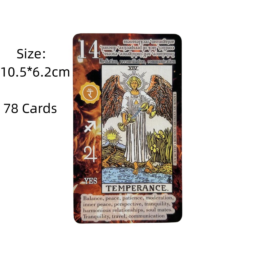 Tarot With Keywords Deck Cards Game Meaning Study Tarot For Beginners Fate Visions Divination Edition Oracke Playing Board Deck