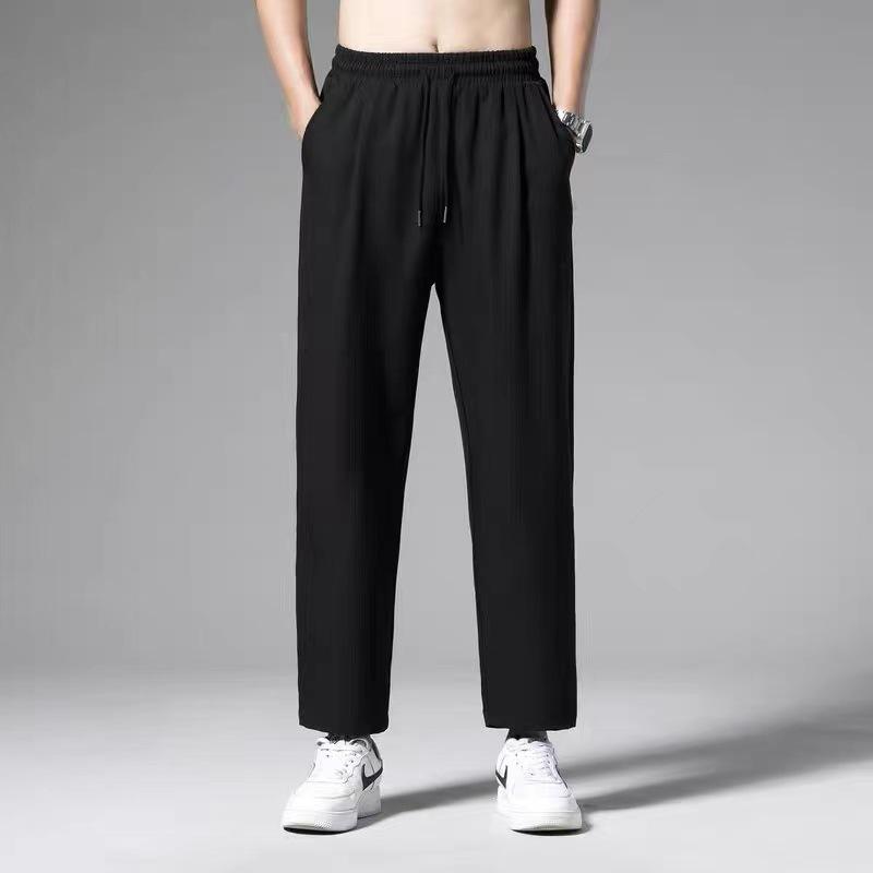 

Men s Plus Size Velvet-Lined Quick-Dry Straight-Leg Sports Pants - Casual and Breathable for Autumn/Winter M [80-95 lbs]