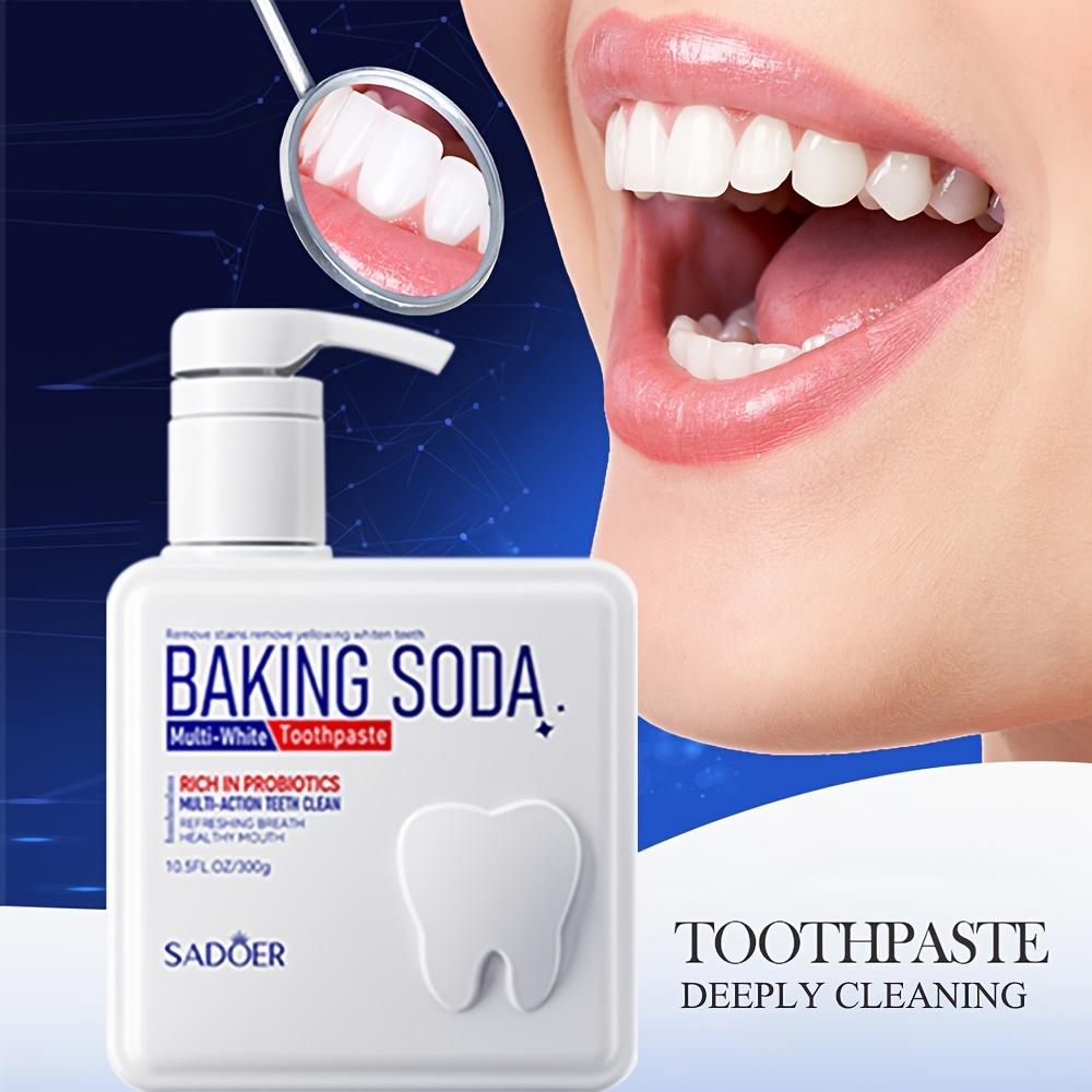Dentifricio con Pompa Bicarbonato di Sodio Probiotico Pulizia Profonda Sbianca e Illumina i Denti 300g