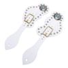 2Pcs Spur Strap Set Artificial Leather Rhinestone Decorations Adjustable Spur Holder for Cowboys