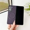Magsafe Magnetic Wireless Charging Luxury Solid Color Carbon Fiber Phone Case For Samsung Galaxy Z Fold 7 6 5 4 3 Bumper Cover