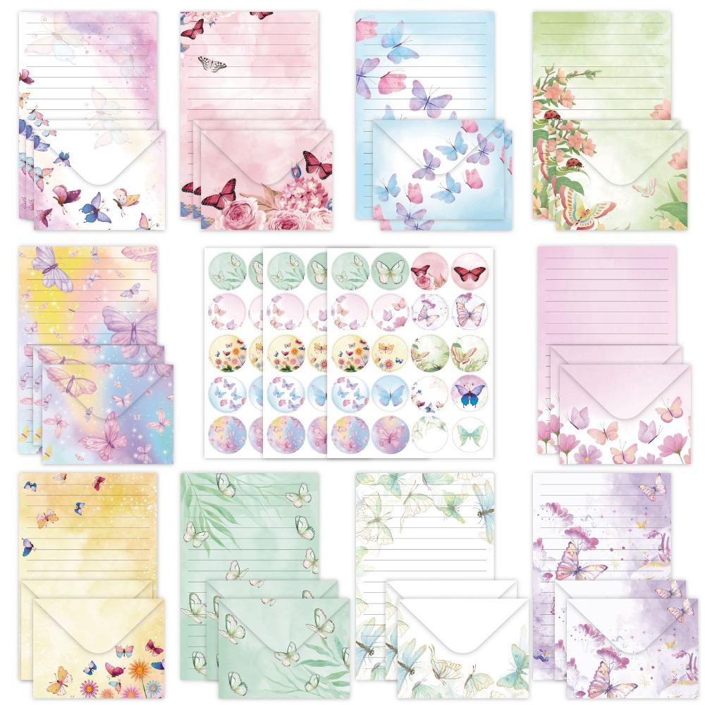 160pcs DIY Postcards Letter Paper and Envelope Set Greeting Cards  Holiday Decorations