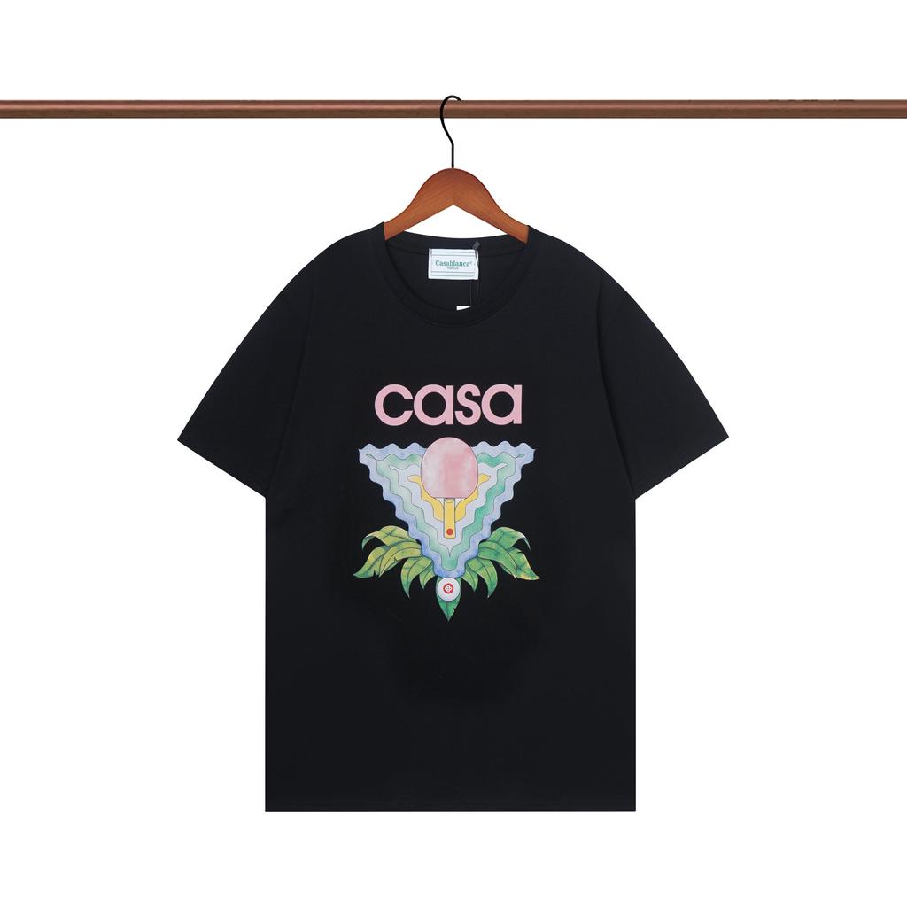 Casablanca 23 Frühling und Sommer Neuheit Fantasie Tor Sternenhimmel Schloss Casa Buchstaben Logo Kurzarm Partner T-Shirt
