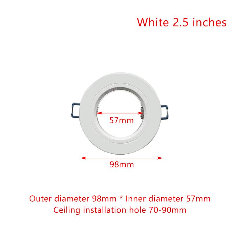 Led Downlight Spotlight Brackets Light Stand Adapters Lamp Shade Rings Hole Enlarge White Outer Frames Cut Out Remedial Circles