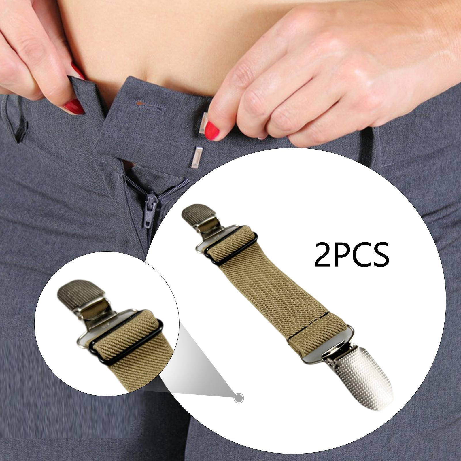 

2 Pieces Dress Clip Retro Sweater Clips for Scarf Clothes Shawl Coat Khaki