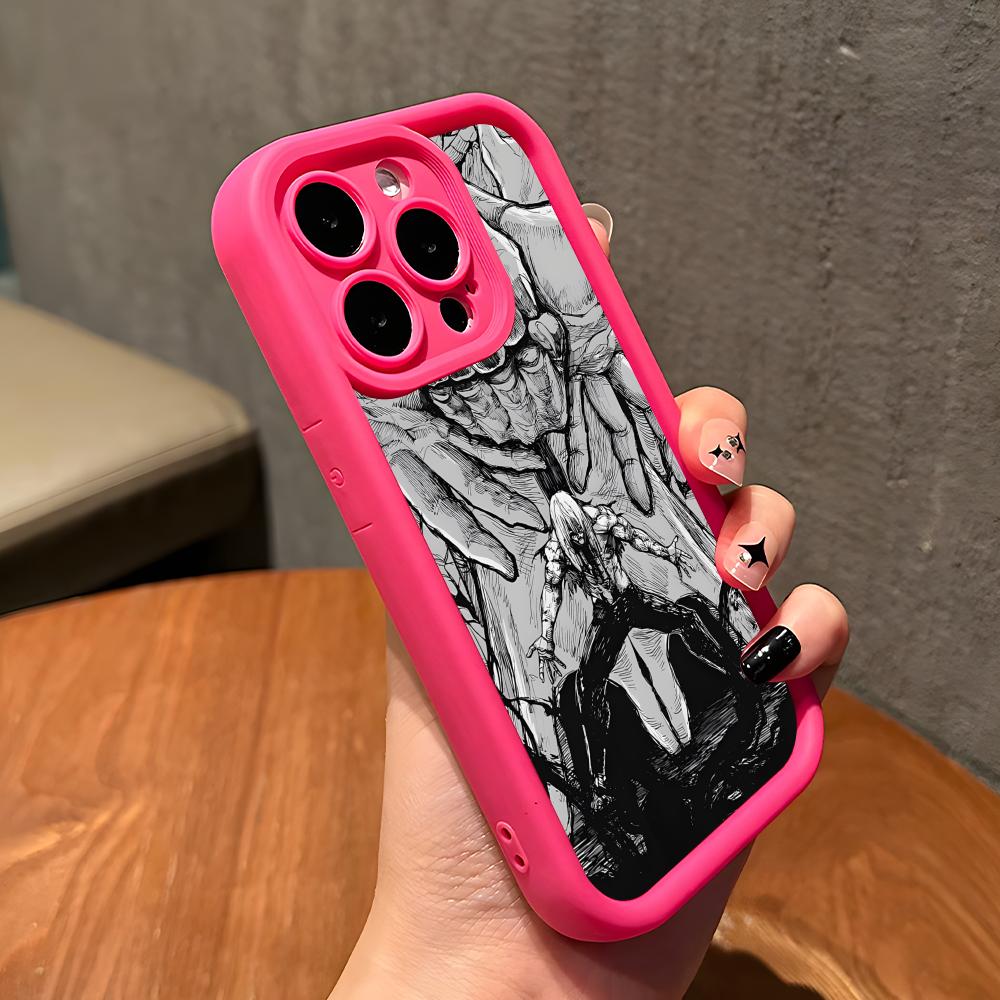 Coque de téléphone JJK Mahito pour iPhone 17 16 15 14 13 12 11 Air Pro Max Plus Rouge Housse Souple en TPU antichoc