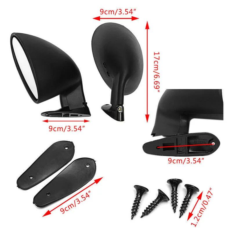 Universal California Mirrors Rearview Custom Hot Rod Classic Fiat Vitaloni PAIR Car Mirror