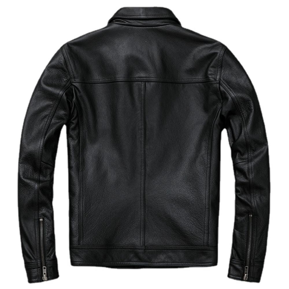 Chinese Size Casual Leather Jacket Men Real Cow Leather Retro Vintage Leather Jackets Mens Jackets