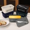 1PC Food PP Butter Box with Knife Sealed Storage Cheese Cheese Box Household Butter Butter Refrigerated Crisper