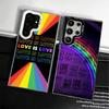 LGBT Rainbow Love Is Love Soft Phone Case for Samsung Galaxy S24 S25 FE S26 Edge S23 Ultra S22 Plus S21 + Shockproof Cover Back