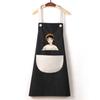Cartoon Little Girl Apron Waterproof and Oil-proof Fashionable Apron for Kitchen Home Cooking and Housework