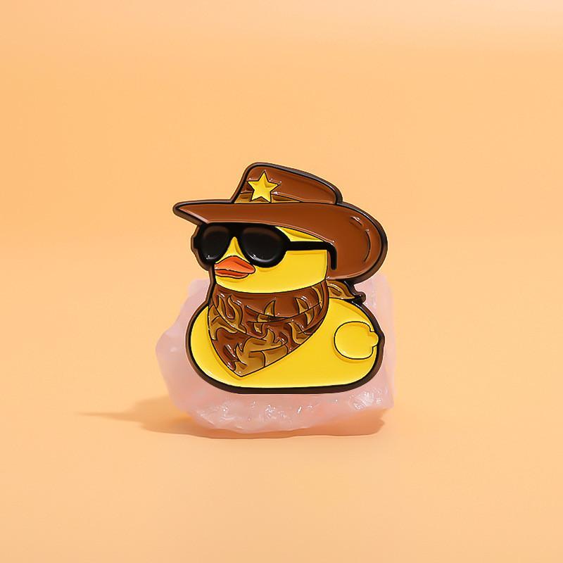 Cute Cartoon Yellow Duck Brooch Pin Stylish Denim Hat Character Accessory For Everyone