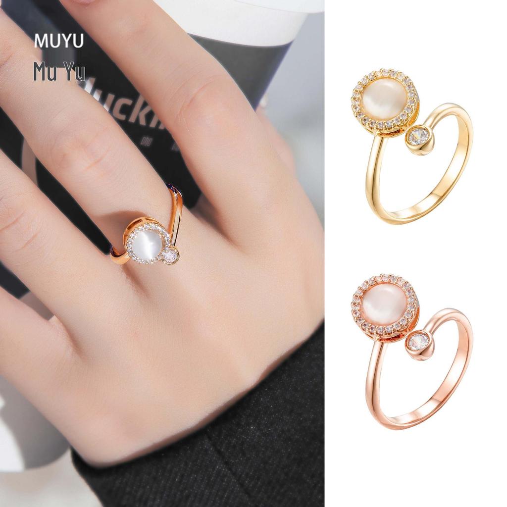 Chic Cat's Eye Rotatable Open Ring - Stylish and Versatile Index Finger Statement Jewelry