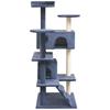 Arbre à chat - vidaXL - 125 cm - Bleu foncé - Griffoirs en sisal - Intérieur