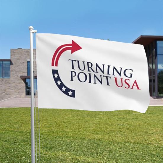 Turning Point USA Flag 3x5Ft Double Sided Wall Hanging Flag Outdoor Polyester Banner with Brass Grommets for Yard Garden Decoration