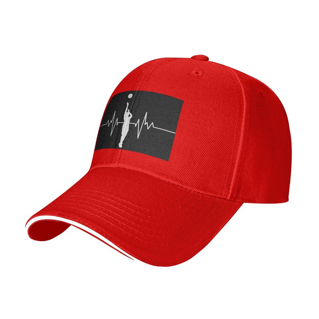 Heartbeat Basketball Sports Cap Casual Baseball Caps Adjustable Hat Hip Hop Summer Unisex Baseball Hats Customizable