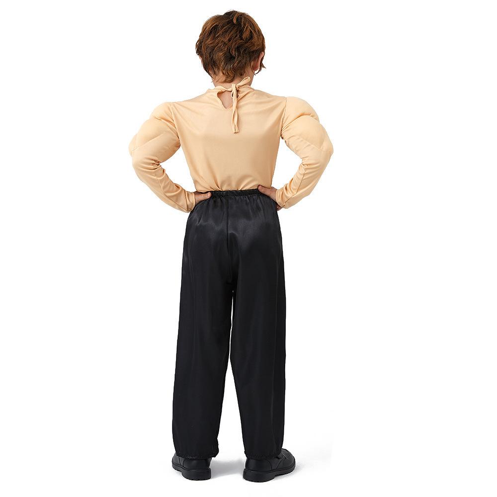 Muscle Man Cosplay T-Shirt with Fake Abs for Adults and Kids
