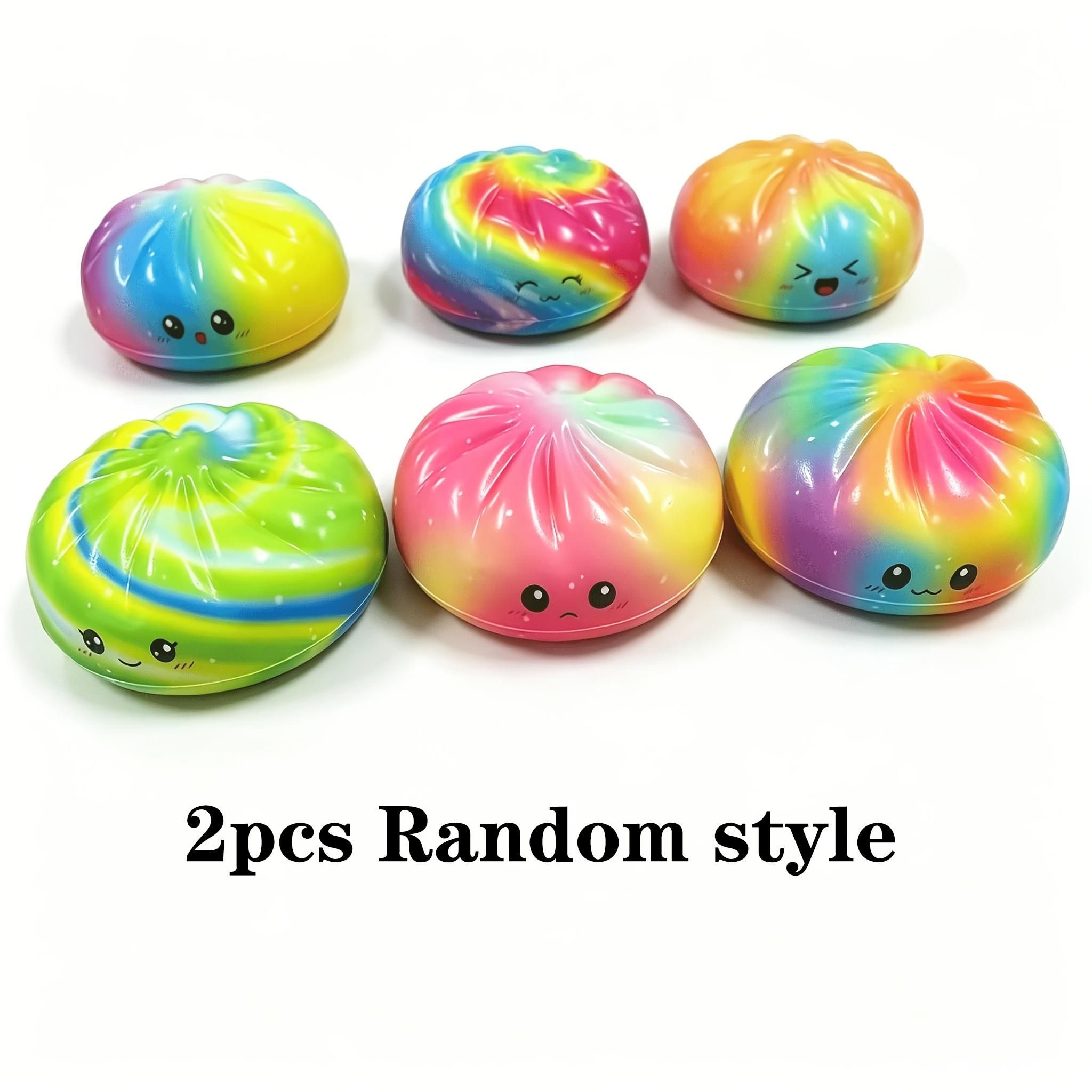 Regenboog Smiley Broodje Squishy Speelgoed Langzaam Rijzend Fidget Speelgoed Stressverlichting ASMR Decompressie Anti Angst Bureau Grap Nieuwigheid Cadeau