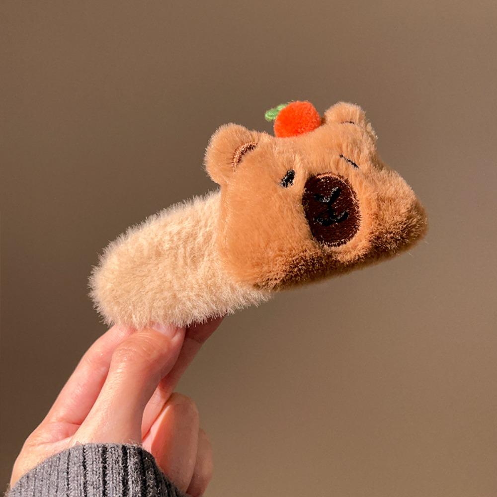 Funny Cartoon Duckbill Clip Kawaii Barrettes Cute Capybara Hair Ring  Party