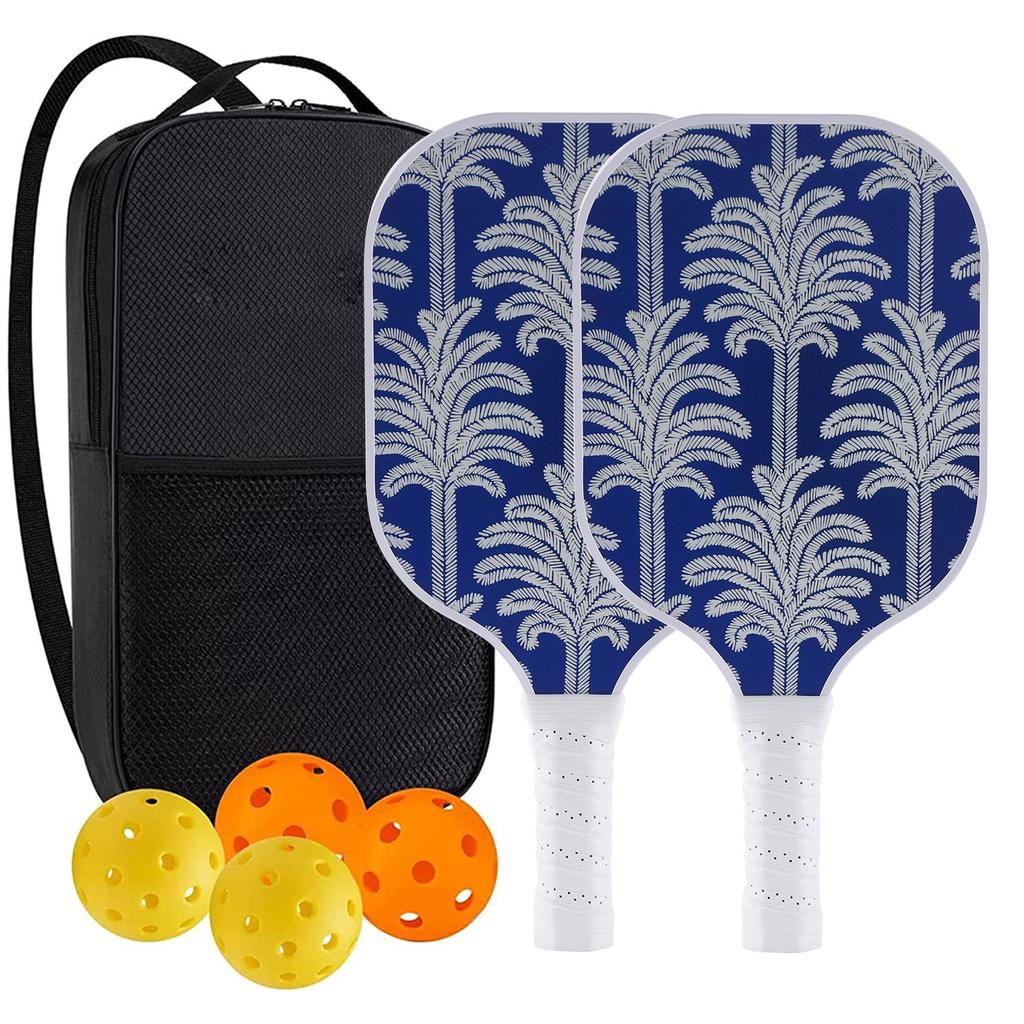 Pickleball-Schläger 2er-Set, Fiberglas-Pickleball-Set mit Pickleball-Schlägern und Tragetasche, Pickleball-Geschenke für Anfänger, Pickleball-Schläger-Set
