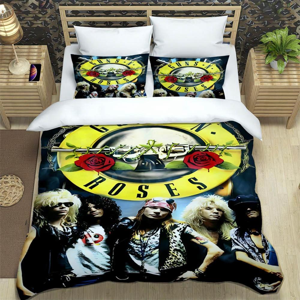 Rock Band Guns N Roses Luxury Bedding Set Duvet Cover Comforter Exquisite Bed Supplies Birthday Gift