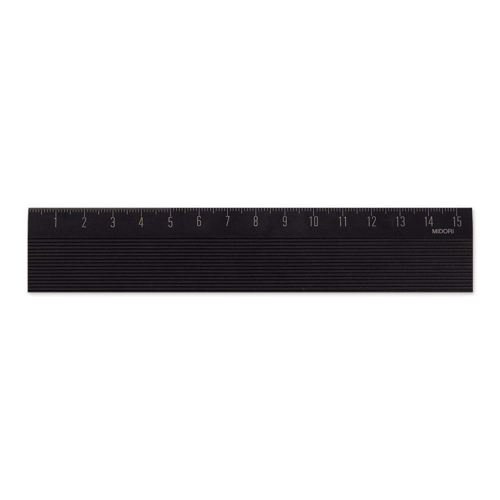 

Midori Aluminum 42277006 Ruler, 15cm, Non-Slip, Black, чёрный
