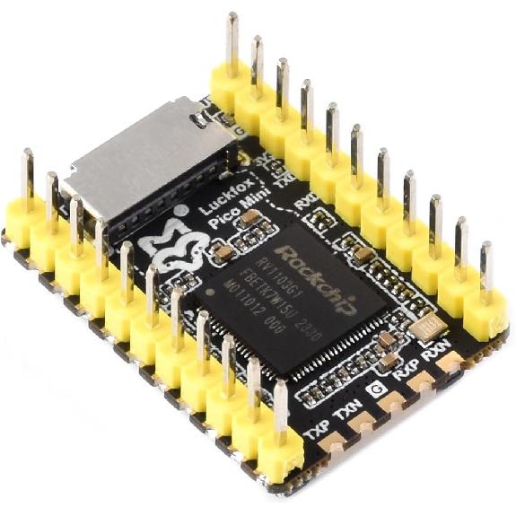 Luckfox Pico Mini RV1103 Linux Micro Development Board with Pre-Soldered Header, ARM Cortex-A7/RISC-V MCU/NPU/ISP Processors, Supports MIPI CSI GPIO