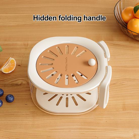 Fruit Strainer with Folding Handles Efficient Berry Rinsing Basket Draining Container for Washing Fruits And Vegetables