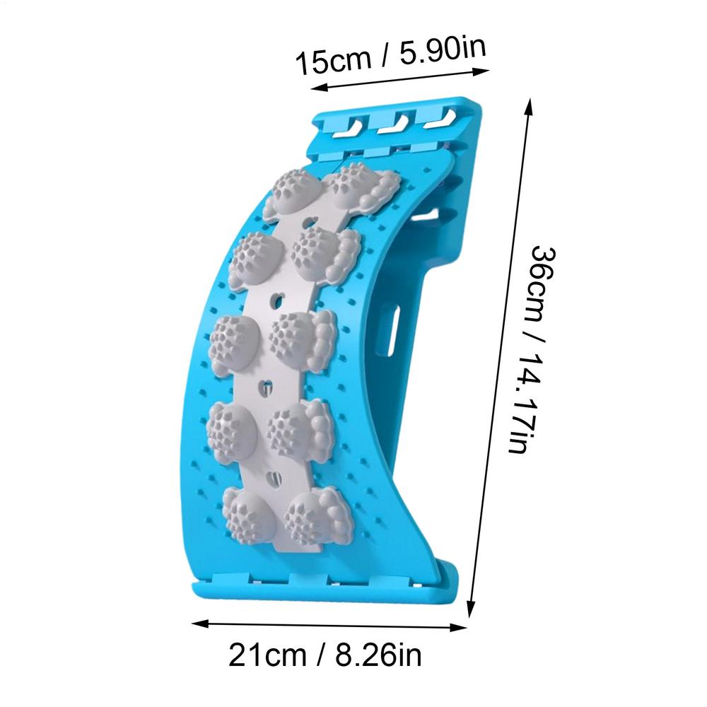 Yoga back stretcher Lumbar spine relaxation device Cracker Board Massager with 4-Level Adjustable Back Stretcher for Home Gym синий