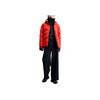 Anta Letter Print Pattern Zipper Hooded Down Jacket Women Outerwear Red 162247910-2