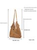 Exquisite Handmade Triangle Knit Shoulder Bag for Beach and Commute