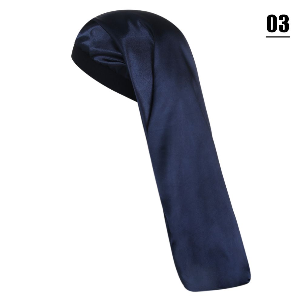 Fashion Hair Care Bonnet Long Satin Hair Band Nightcap Curly Cap Sleep Hats Chemo Cap