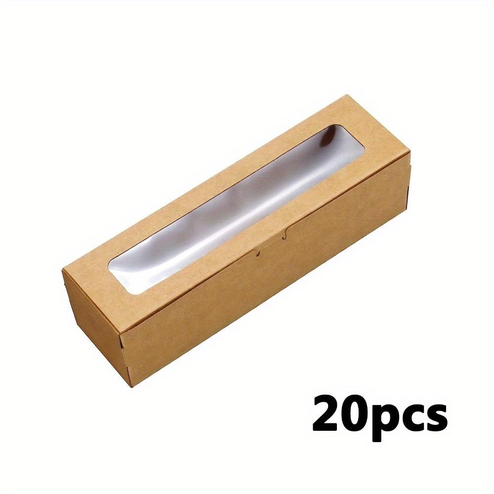 20pcs Gift Boxes with Clear Window Rectangle Paper Treat Boxes Flip-Top Gift Package Box for Festive Occasions Like Anniversaries Parties