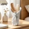 Desktop Organizer for Women 3D Printed Angel Wings Vase & Pen Holder Sculpture Wing Holder Decor Multi‑Functional Dry Flower Vase Artistic