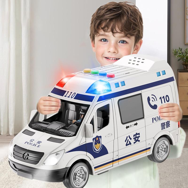 Nowy Duży Zestaw Modeli Ambulansu Symulacja Światło Muzyka Samochód Policyjny Wóz Strażacki Zabawka z 3 Lalkami Edukacyjna Zabawka Samochód dla Dzieci Prezent