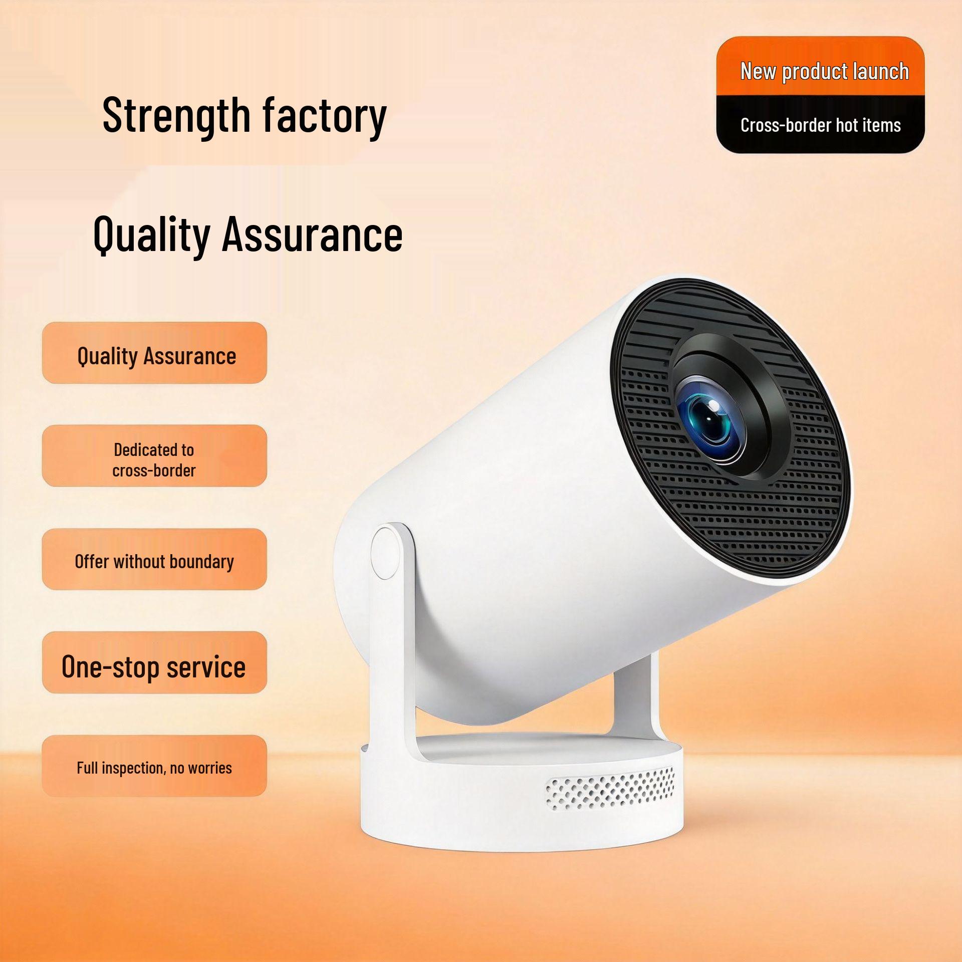 

HY300Plus Ultra HD 4K Short-Throw Smart Mini Projector for Home and Bedroom Use UK Plug