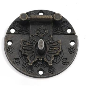 

Decorative Retro Decor Buckle Round Lock Buckle Toolbox Butterfly Buckle Cabinet 12.8g