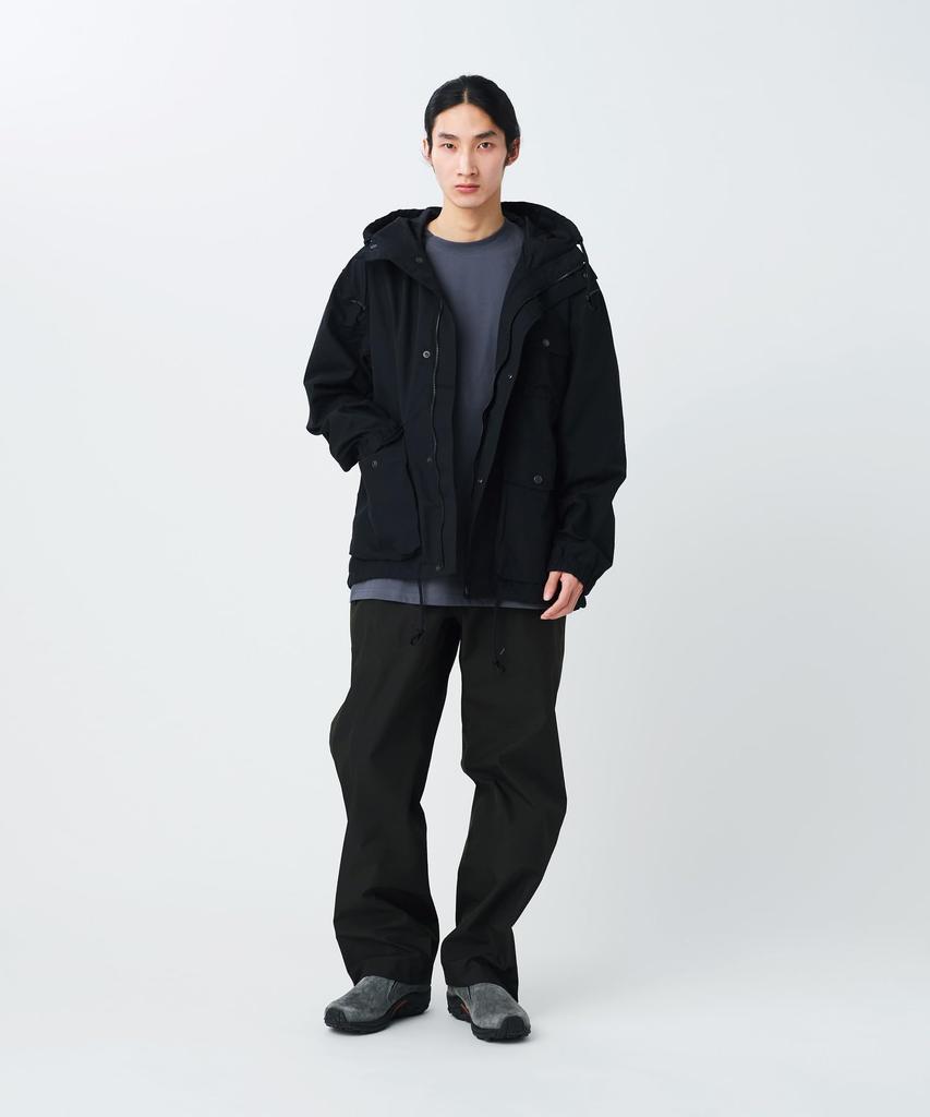 Light Dobby Cloth Parka Hoodie for Men and Size M [Snow Peak] JK-26SU009 Women, BLACK,
