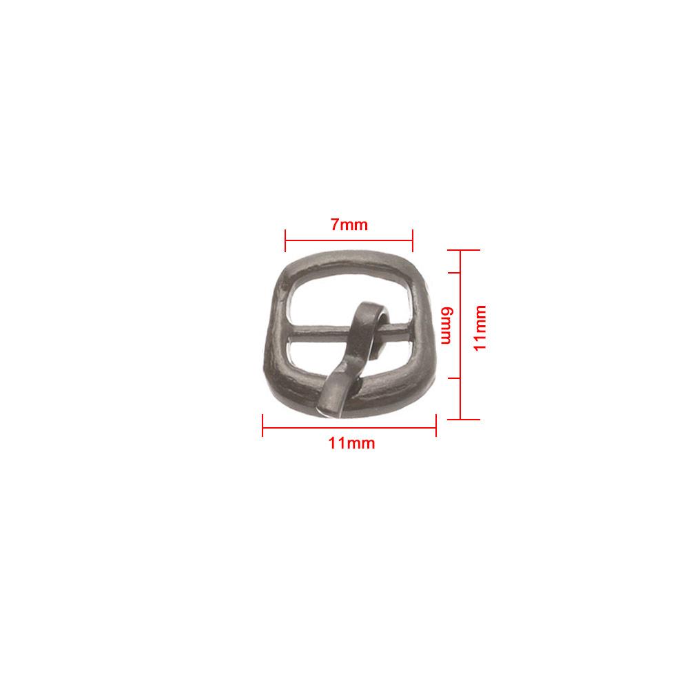 20pcs Tiny 7mm Tri-glide Belt Buckle Doll Bag Mini Ultra-small Buckles Button for DIY Handmade Doll Clothes Shoes Accessories